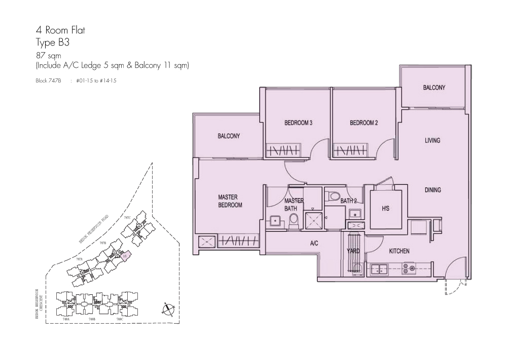 Belvia 4 Room Floor Plan DBSS Homes