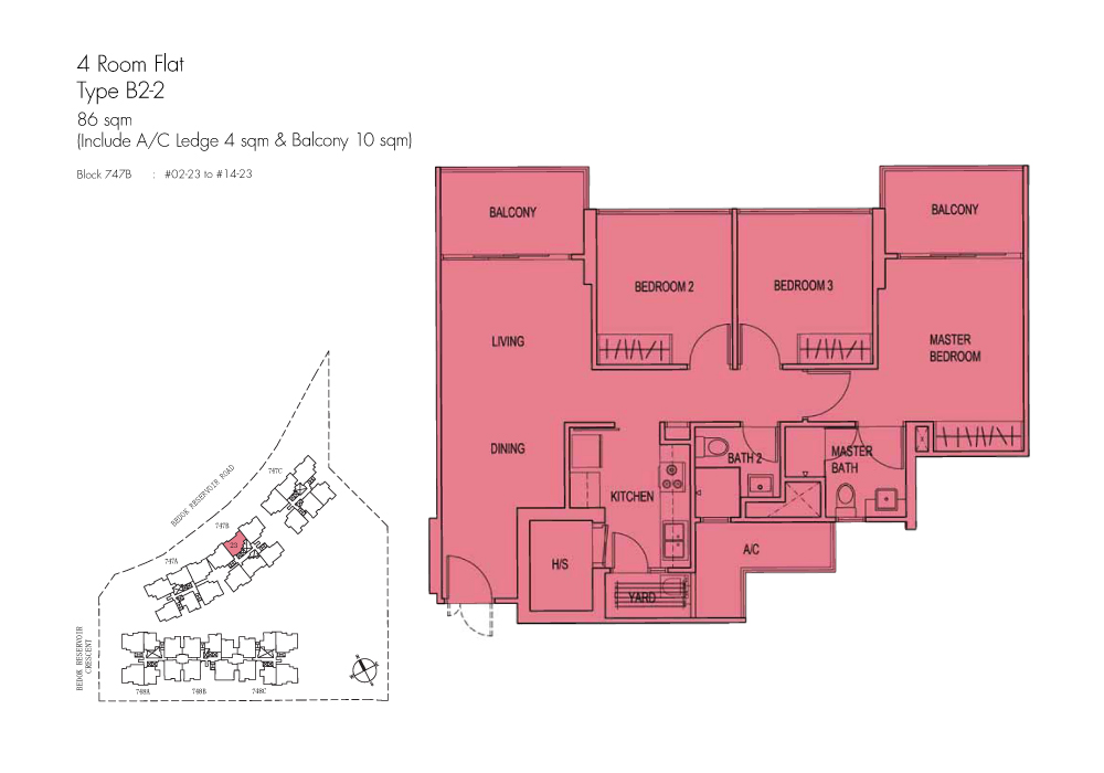 Belvia 4 Room Floor Plan DBSS Homes